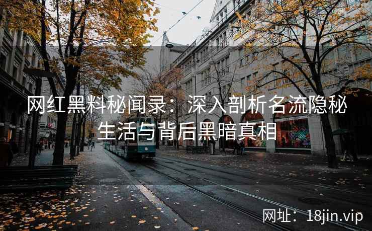 网红黑料秘闻录：深入剖析名流隐秘生活与背后黑暗真相