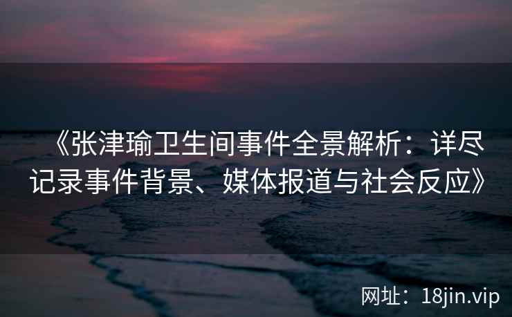 《张津瑜卫生间事件全景解析：详尽记录事件背景、媒体报道与社会反应》